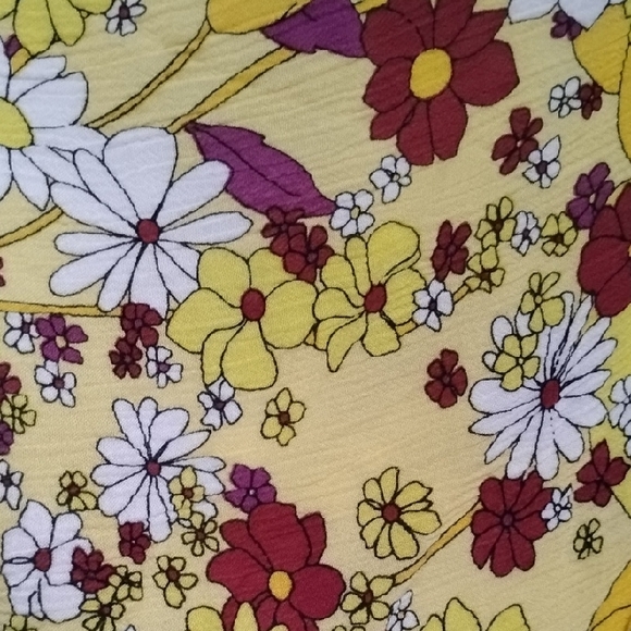 Free People Yellow Floral Hidden Hills Boho Festival Maxi Summer Kimono Style - Picture 7 of 16